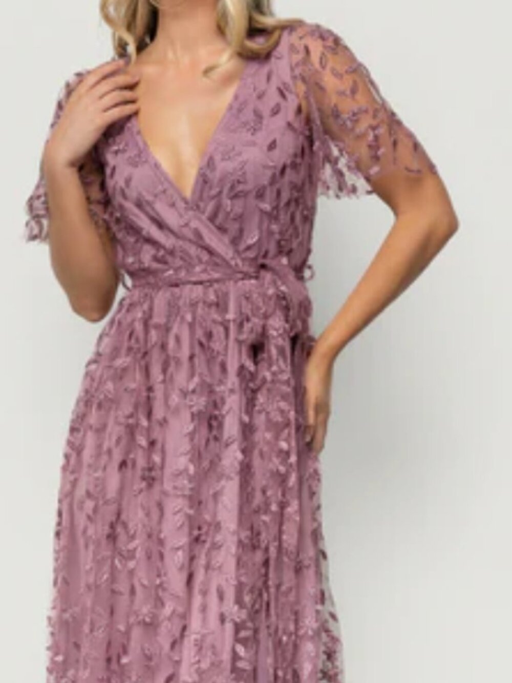 NWT BALTIC BORN Lavender Marseille Floral Embossed Maxi Dress sz M